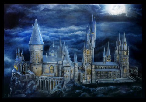 Original 1/1 Oil on Canvas Painting or Limited Edition Print "Hogwarts”