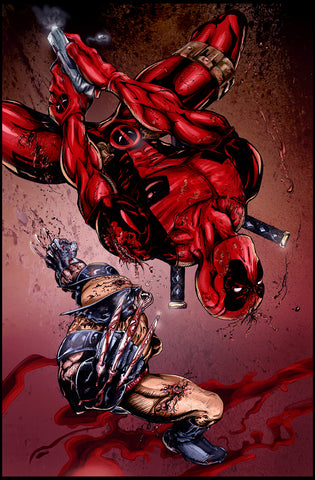 Deadpool vs Wolverine Print