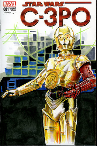 Original 1/1 Blank Cover Sketch "3PO"
