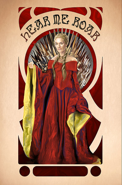 Limited Edition Print on Canvas "Mucha Inspired Game of Thrones"